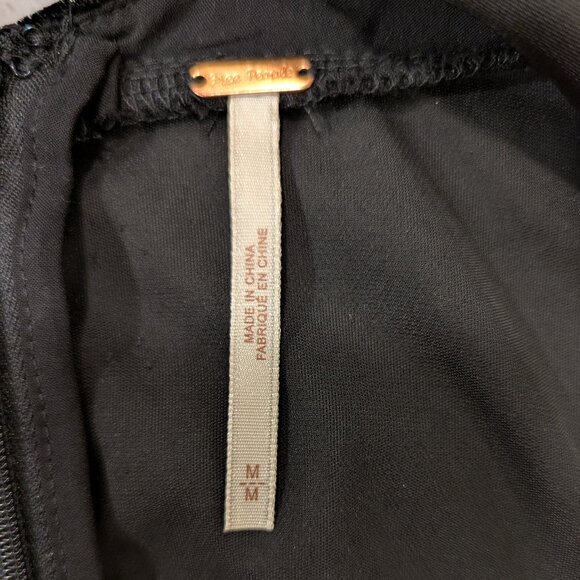 FREE PEOPLE Nicole Velvet Halter Top M -- Black -- Plunging V-Neck -- Open Back - Picture 9 of 12